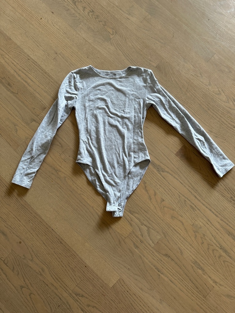 American Apparel Light Gray Long Sleeve Bodysuit